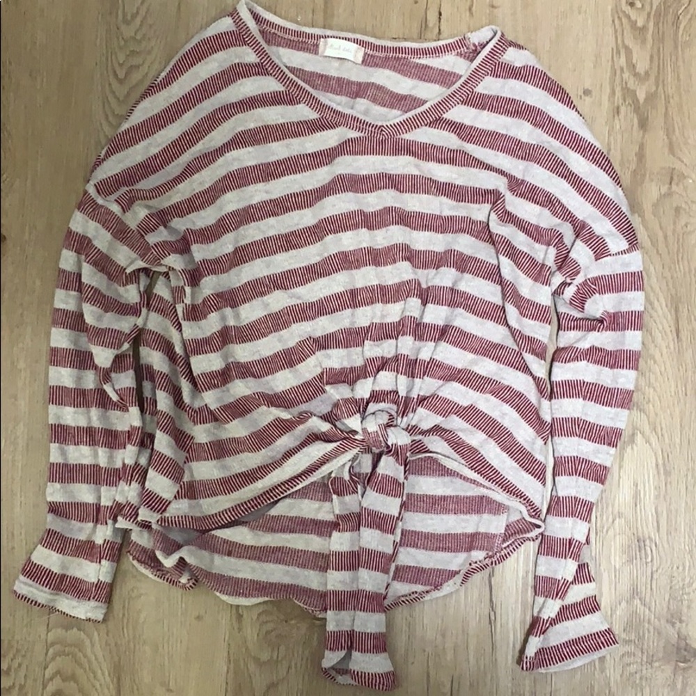 Altar’d State Striped Tie-Front Women’s Shirt